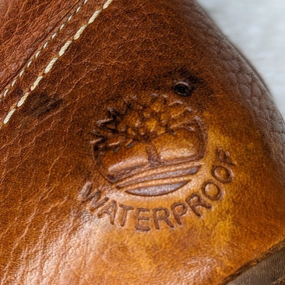 Timberland Waterproof Leather Heeled Boots in Caramel Brown - Picture 4 of 7